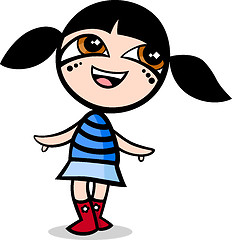 Image showing cartoon kawaii girl illustration