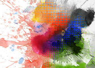 Image showing colorful blots and splashes