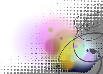 Image showing abstract swirls and circles pattern background