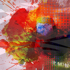 Image showing colorful blots and splashes