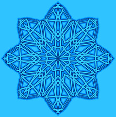 Image showing Blue background with abstract shape