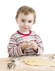 Image showing happy young child isolated in white background
