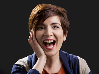 Image showing Woman laughing