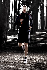 Image showing Runing in the forest