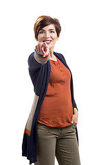 Image showing Woman pointing 