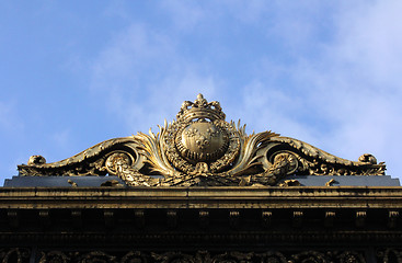 Image showing Detail of the golden gate at the justice palace in Paris