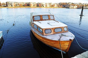 Image showing Traditional Norwegian Wooden boat