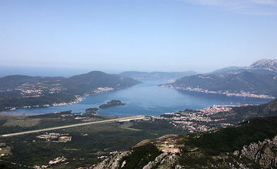 Image showing Bay of Kotor and town of Tivat, Montenegro