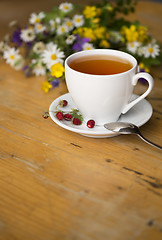 Image showing cup of aromatic tea