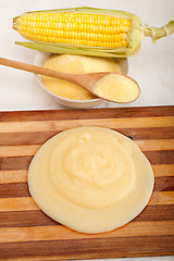 Image showing polenta corn maize flour cream