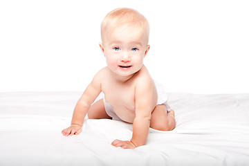 Image showing Cute crawling baby