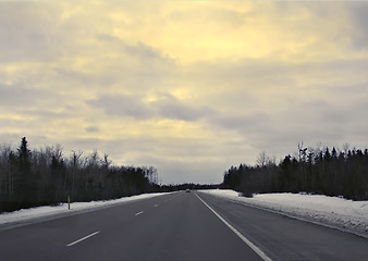 Image showing Grey Day on the Highway