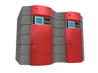 Image showing Red 3d server.