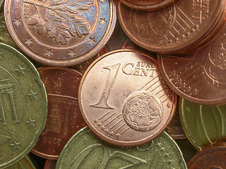 Image showing Euro coins background