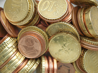 Image showing Euro coins background