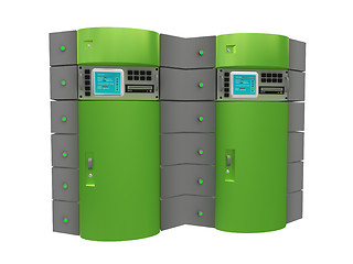 Image showing Green 3d server.