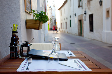 Image showing table with wine glasses