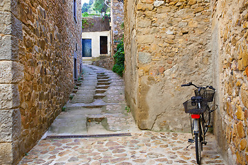 Image showing cobbled streets and stone walls