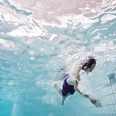 Image showing Underwater breast crawl