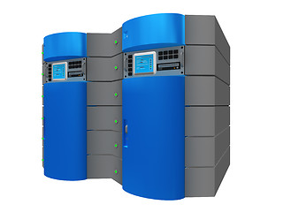 Image showing Blue 3d server