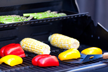 Image showing grilling vegetables