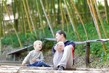 Image showing family at the garden