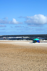 Image showing Beach with tent