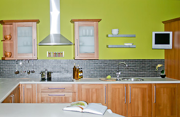 Image showing Wooden kitchen