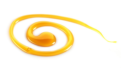 Image showing maple syrup swirl on white background