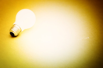 Image showing Background with lit lightbulb