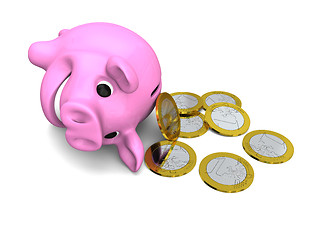 Image showing Money from piggy bank