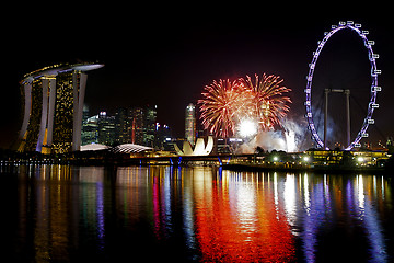 Image showing Singapore Fireworks