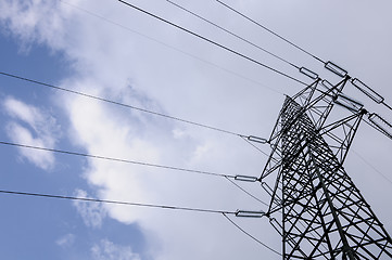 Image showing High voltage power line