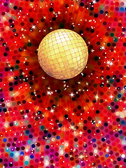 Image showing Colorful disco ball 3d illustration. EPS 10