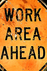 Image showing work area ahead
