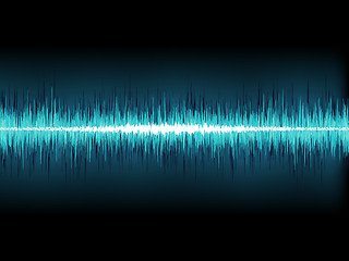 Image showing Blue sound wave on white. + EPS10