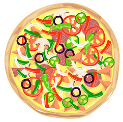 Image showing Pizza Pie Retro