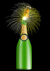 Image showing Champagne Bottle Open