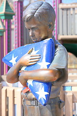 Image showing Boy scout statue.