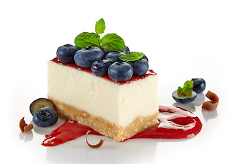 Image showing blueberry cheesecake