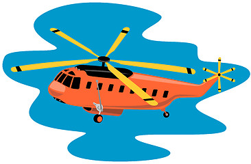 Image showing Helicopter Chopper Retro