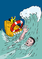 Image showing Man Drowning