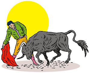 Image showing Bullfighter Matador Bullfighting