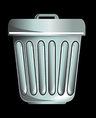 Image showing Trash Can Front View