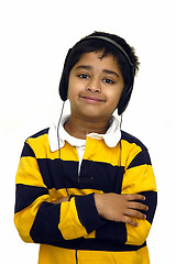 Image showing Kid listening to music