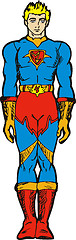 Image showing Super Hero Standing Retro