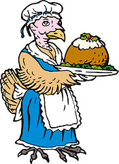 Image showing Turkey  Female with Pudding