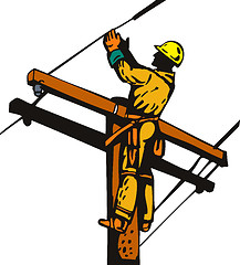 Image showing Power Lineman Electrician