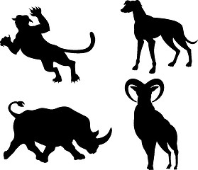 Image showing Wildlife Silhouettes
