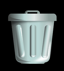 Image showing Trash Can Front View